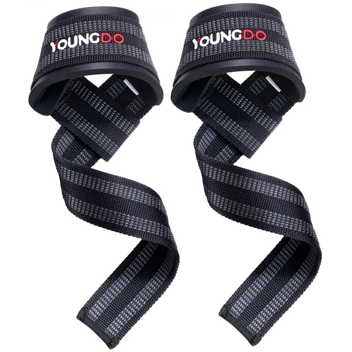 FITPACT Weight Lifting Figure 8 Training Gym Straps Neoprene Padded Grip Hand Bar Support Deadlifts Gym Fitness Powerlifting Bodybuilding 