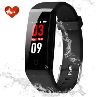 Fitness Tracker, Color Screen Smart Watch Activity Tracker with Heart Rate Monitor, Blood Pressure Monitor, Step Counter, Sleep Monitor, IP67 Waterproof Smart Bracelet Pedometer Wristband