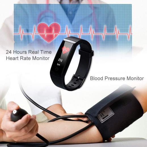 Step counter with blood clearance pressure monitor