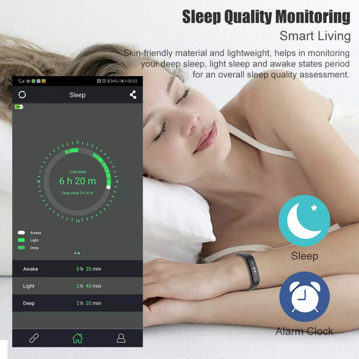 Fitness Tracker, Waterproof Activity Tracker with Step Counter Pedometer Watch, Sleep Monitor Calorie Counter, SMS/Call Remind, Slim Smart Bracelet for Kids Women Men