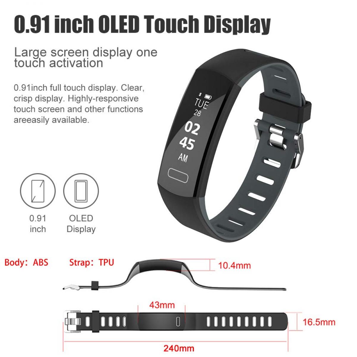 Fitness Tracker, Waterproof Activity Tracker with Step Counter Pedometer Watch, Sleep Monitor Calorie Counter, SMS/Call Remind, Slim Smart Bracelet for Kids Women Men