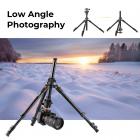 64"/1.6m Travel Tripod Lightweight Aluminum Compact Vlog Camera Tripod Flexible & Portable 17.6lbs/8kg Load with Portable, for DSLR Cameras O234A1+BH-36