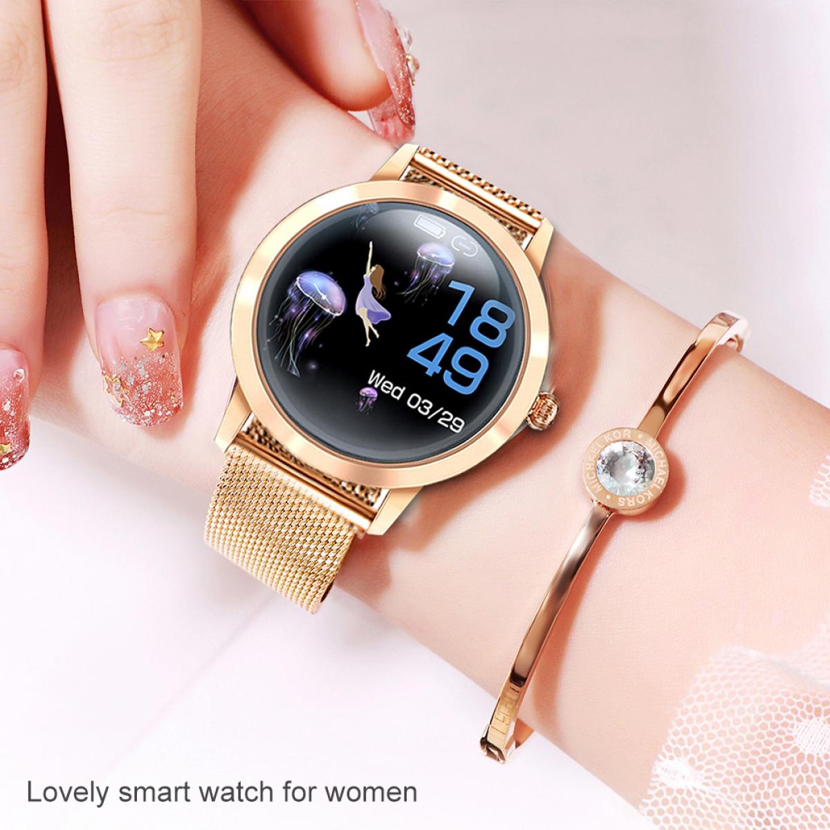 KW10 Women Smart Watch Lady Fitness Bracelet Smartwatch Clock IP68