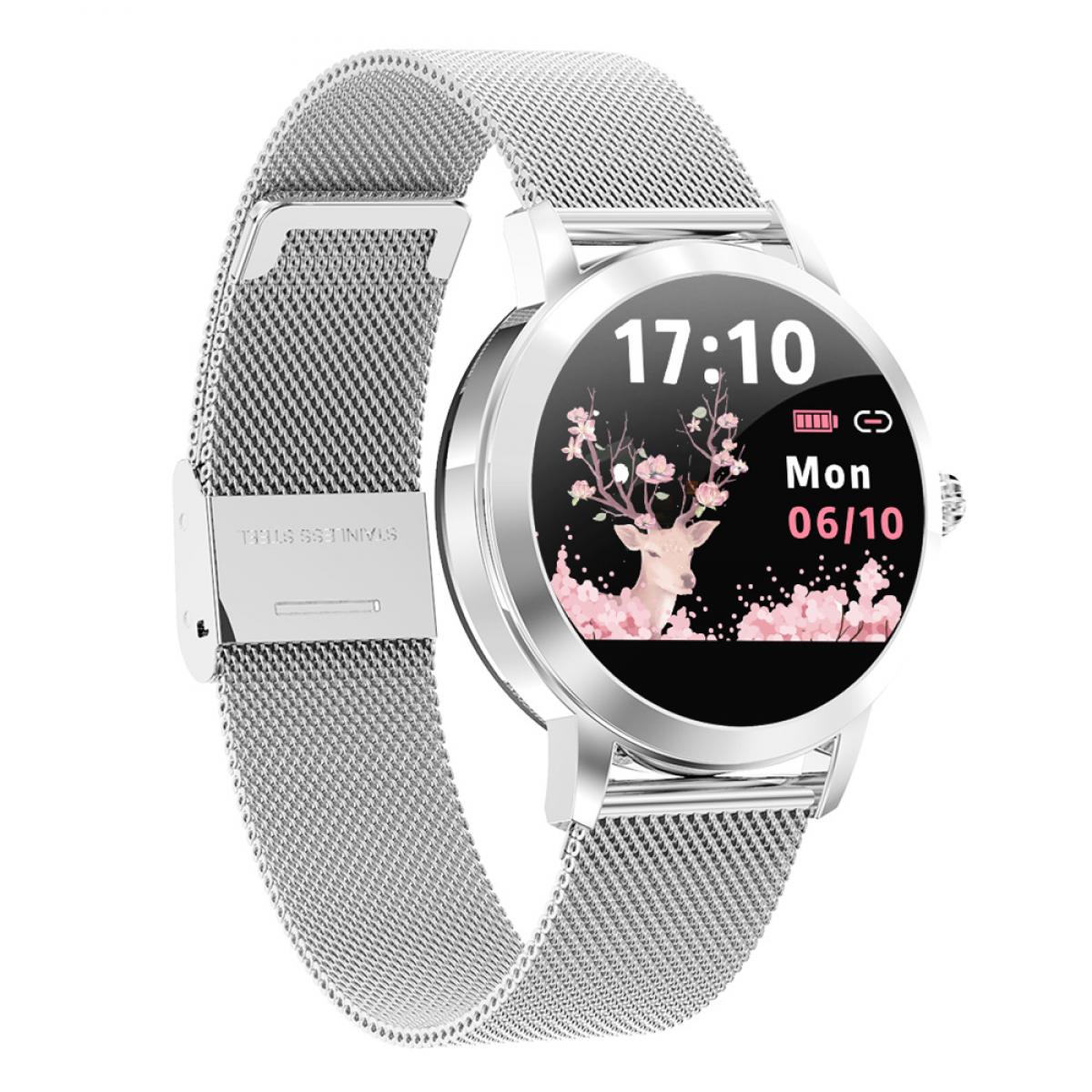 Ip68 waterproof smart watch women lovely bracelet heart rate 2024 monitor sleep monitoring smartwatch connect ios android kw10 band