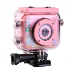 AT-G20B Kids Action Camera 1080P HD Waterproof Video Digital Children Sports Camcorder, 32GB SD Card (Pink)