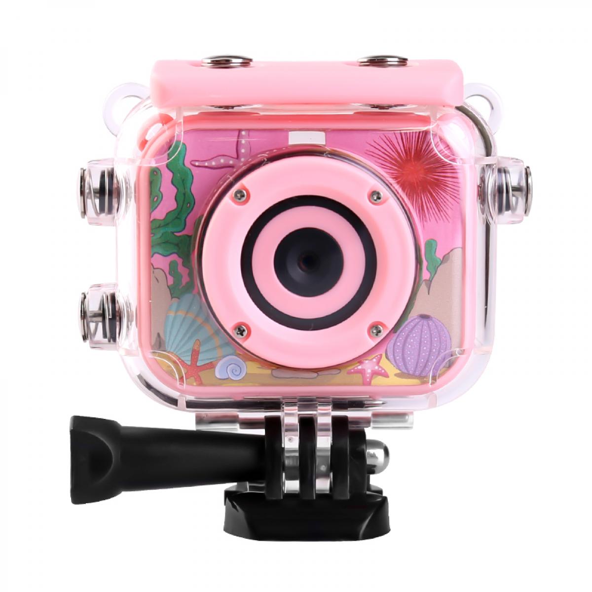 AT-G20B Kids Action Camera 1080P HD Video À Prova D 'Água Filmadora Esportiva Infantil, Cartão SD de 32GB (Rosa)