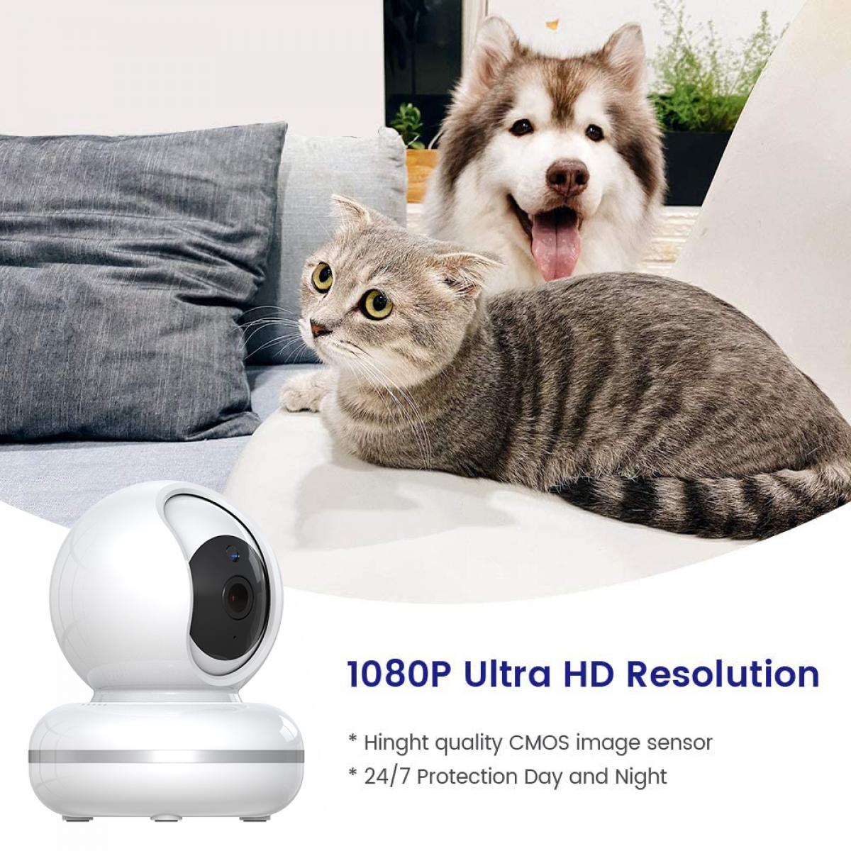 F10 1080P HD 80 Degree WiFi Night Vision Network Camera Video IP Camera, Two-Way Audio, Motion & Sound Detection  European regulations