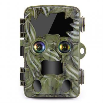 H8201 4K  Trail Camera Dual-Lens with Starlight Night Vision Wildlife Camera, Activated Game Camera for Hunting Outdoor Wildlife Monitoring
