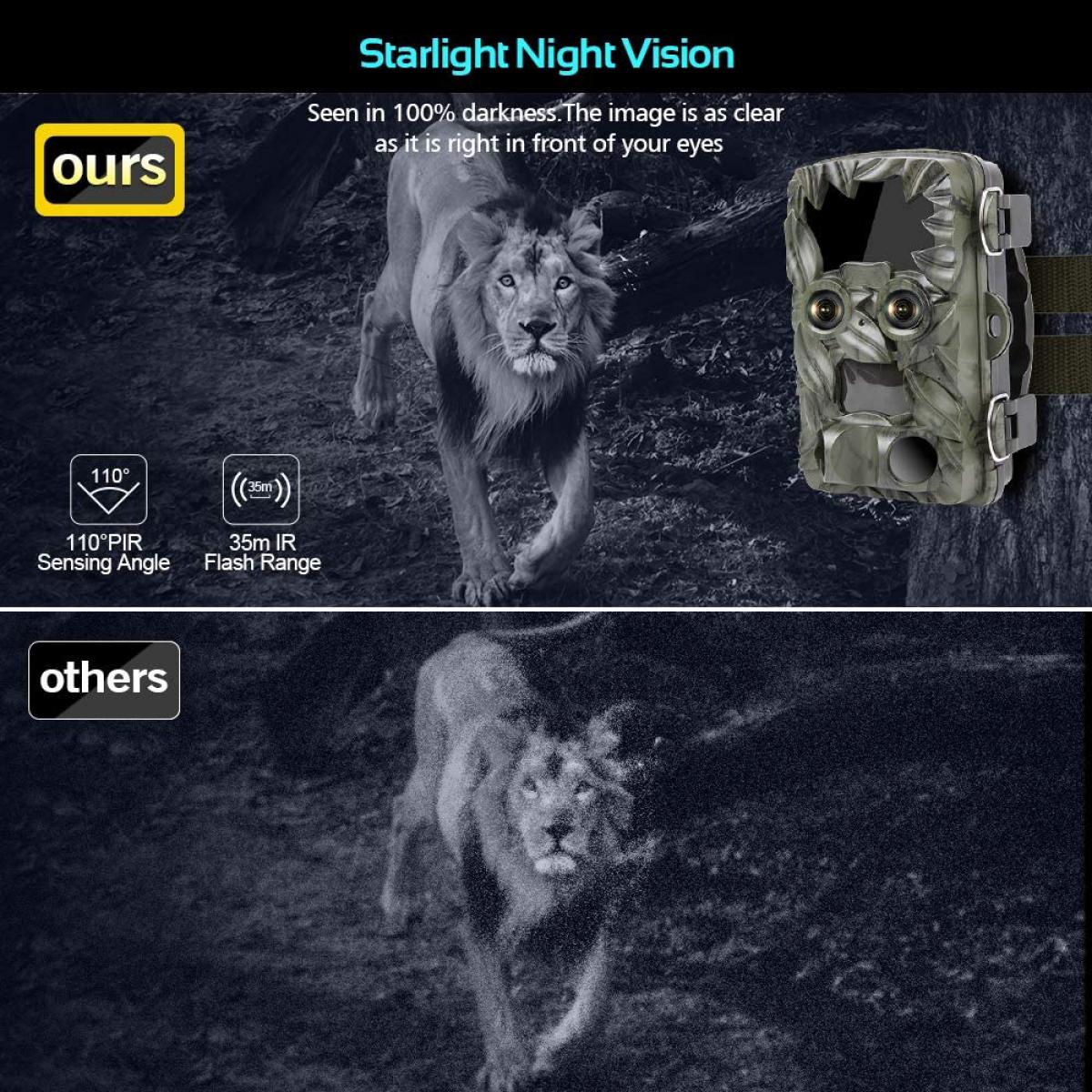 Best 4k Trail Camera DualLens with Night Vision KENTFAITH