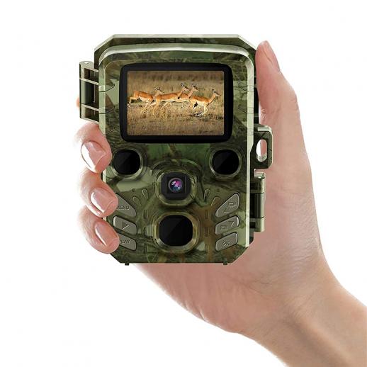 H501 Mini Trail Camera 1080P HD 5MP IR Night Vision, IP66 Waterproof & long standby with 2" LCD,  0.6s Trigger Time for Wildlife Monitoring, Home Security
