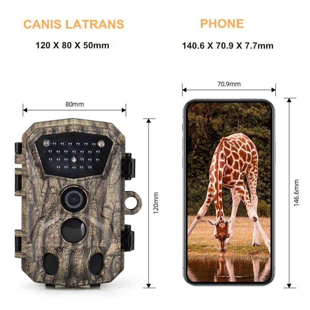 H883 Mini Trail Camera 1080P HD Game Camera IP66 Waterproof Wildlife Hunting Cam with 12months long standby and Night Vision 2.4” LCD IR LEDs