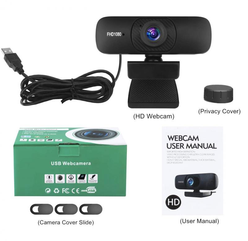 Conecte a webcam ao computador através da porta USB