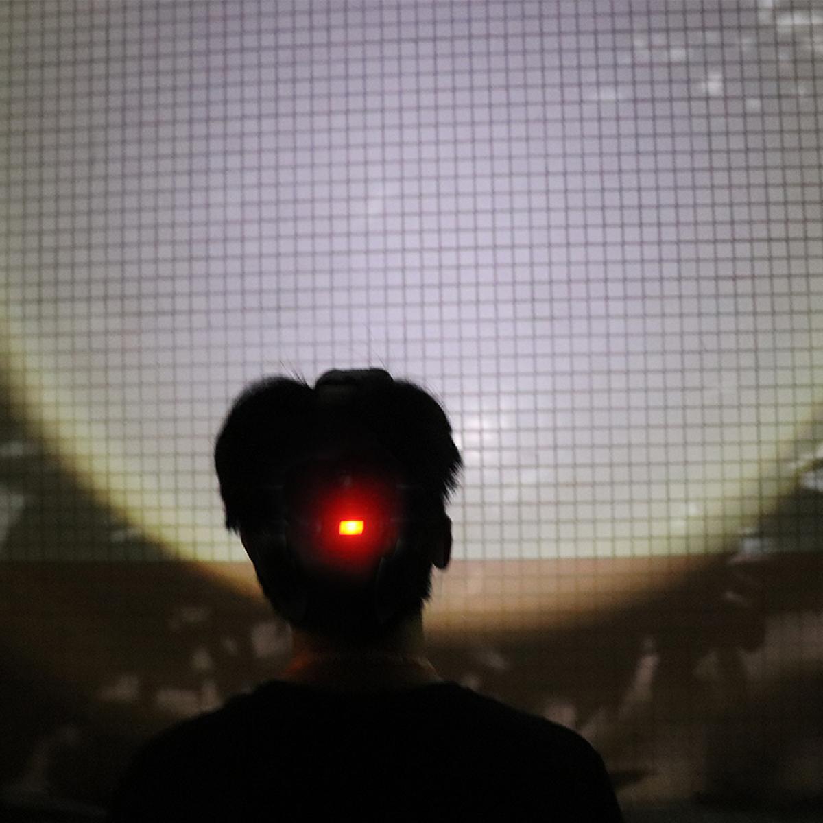 BORUIT RJ-3000 20W High Brightness 4000LM 3LED White Light Sports Headlamp Flashlight Black