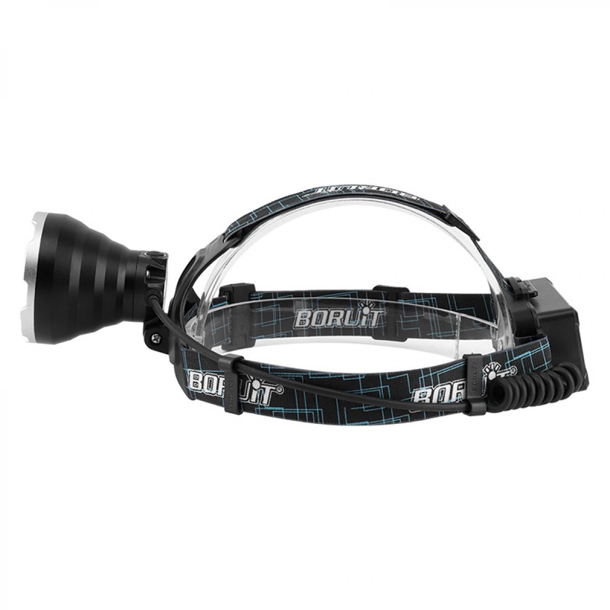BORUIT B10プロの屋外ヘッドライトは、屋外のキャンプ、ハイキング、釣り、黒に適しています