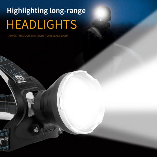 B10 professional outdoor headlight suitable for outdoor camping, hiking,  fishing, black - KENTFAITH