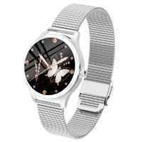 LW07 Full Circle Full Touch Female Smart Watch Bracelet DIY Dial Health Monitoring Support Android IOS Silver