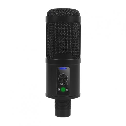 Kit de microfone USB 192K24Bit de alta taxa de amostragem cardióide com suporte de tripé de mesa para jogo de PC com gravação de voz profissional em karaokê