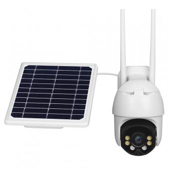 Wireless Outdoor Security Camera Solar Power 2-way talk PTZ Security Intercom Video Camera, 1080P Full-colour Night Vision CCTV Surveillance Camera