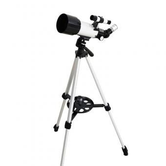 子供の初心者の70mm口径400mm焦点距離天文屈折望遠鏡-キャリングバッグ、調整可能な三脚旅行望遠鏡付き