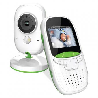 2" Screen Video Baby Monitor with Wireless Remote Camera, Night Vision, Temperature Monitoring and Two-way Talk Work with 2.4 GHz WiFi UK Power Plug