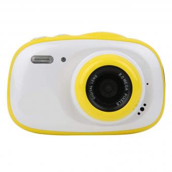 Câmera infantil à prova d'água, câmera infantil digital subaquática 5MP full HD 720p câmera de vídeo bonito LCD de 2,0 polegadas, zoom digital 6x, câmera à prova d'água para meninas / meninos (amarelo)