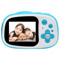 防水子供用カメラ、水中デジタル子供用カメラ5MPフルHD 720pビデオかわいいカメラ2.0インチLCD、6倍デジタルズーム、女の子/男の子用防水カメラ（青）