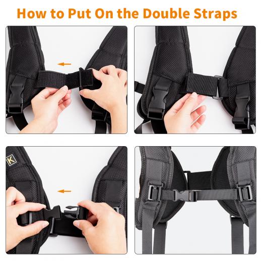 Agfa Ztowoto Double Shoulder Camera Strap Harness Quick Release Adjustable Dual 763891772691 