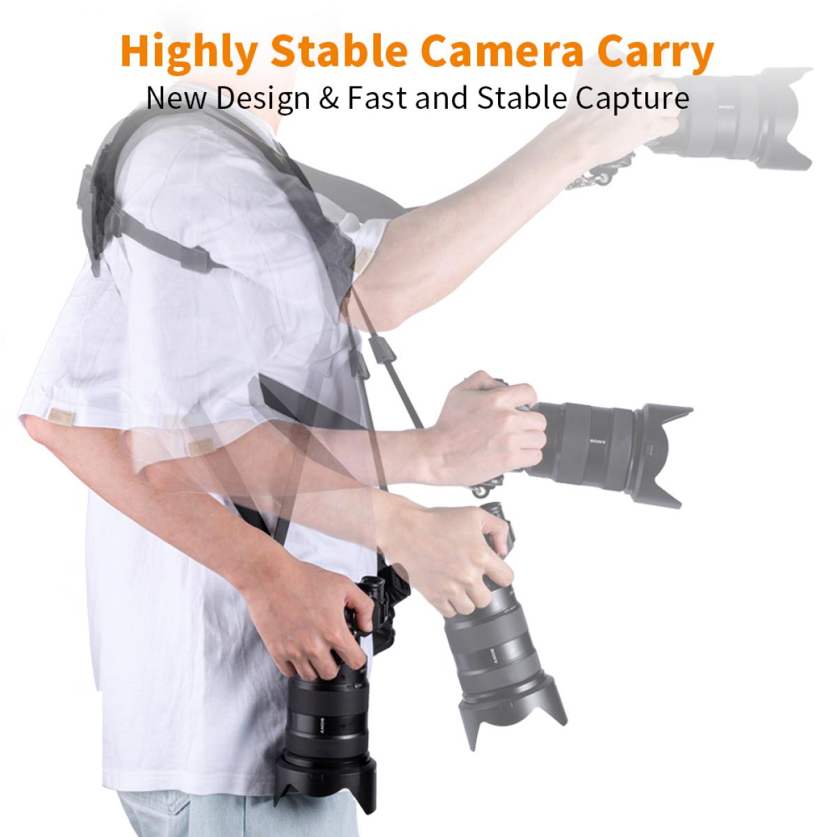 Camera Strap Accessories for Two-Cameras,Double Strap Adjustable Digital  Camera - K&F Concept