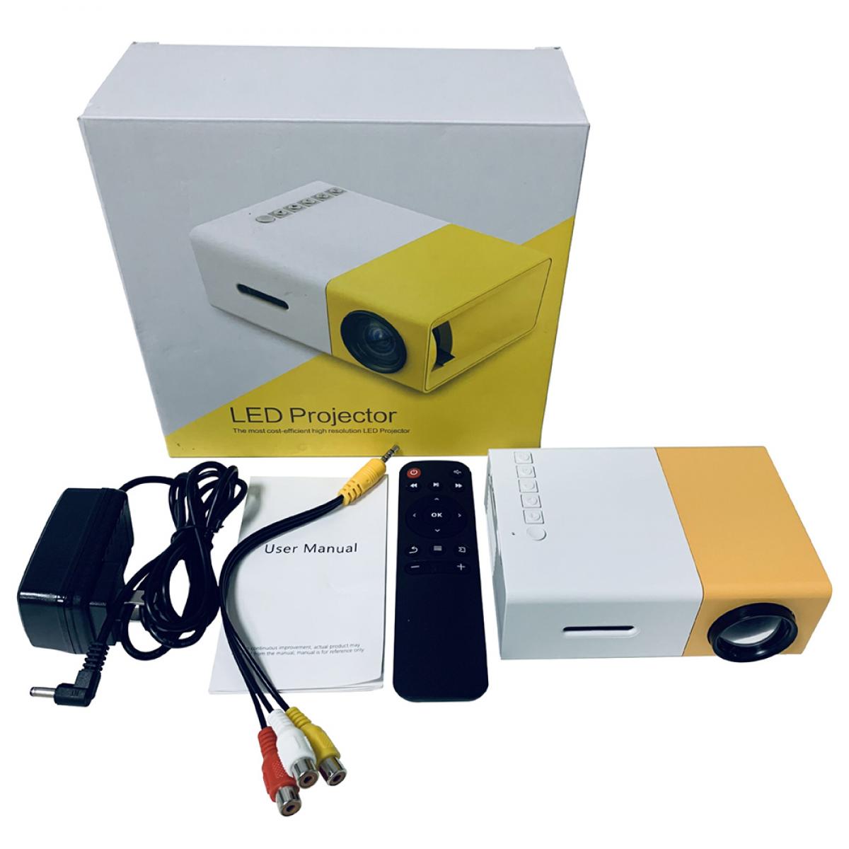 Proiettore Mini, Proiettore Video Full Hd, Proiettore Portatile Per Home  Theater All'aperto, Compatibile Con Hdmi, Usb, Av,  Smartphone/tablet/laptop/pc/tv Box Per L'intrattenimento Domestico