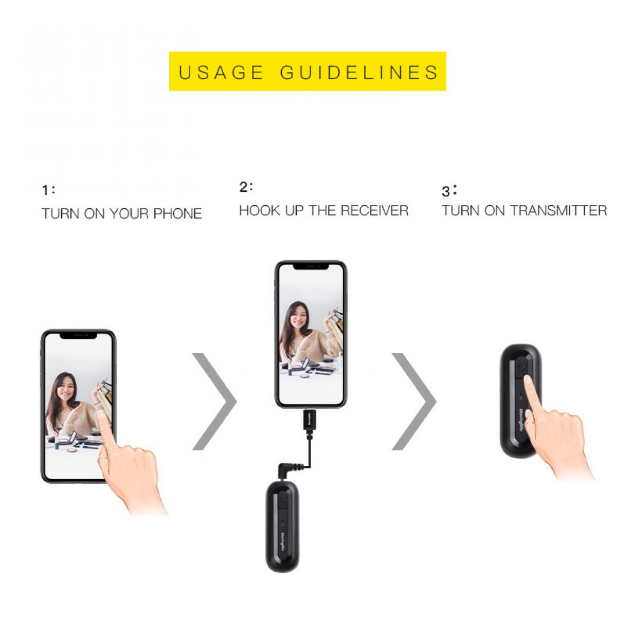 UHF One Tow One Lavalier Wireless Microphone SLR Mobile Phone Photography Interview Video Live Lavalier Microphone