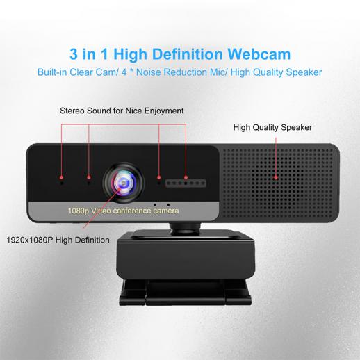 1080P HD Webcam with Microphone, Streaming Computer Web Camera for  Laptop/Desktop/Mac/TV, USB PC Cam for Video Calling, Conferencing, Gaming