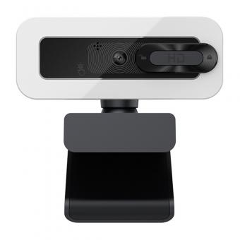 C202 30FPS Webcam with Fill Light Autofocus 2K HD USB Webcam with Microphone Plug and Play Webcam USB Webcam for PC Desktop Mac Zoom Skype YouTube