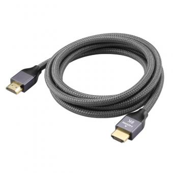 Cabo HDMI 8K 16,5 pés, HDMI 2.1 Cabo HDMI trançado de nylon de alta velocidade de 48 Gbps com eARC HDR10