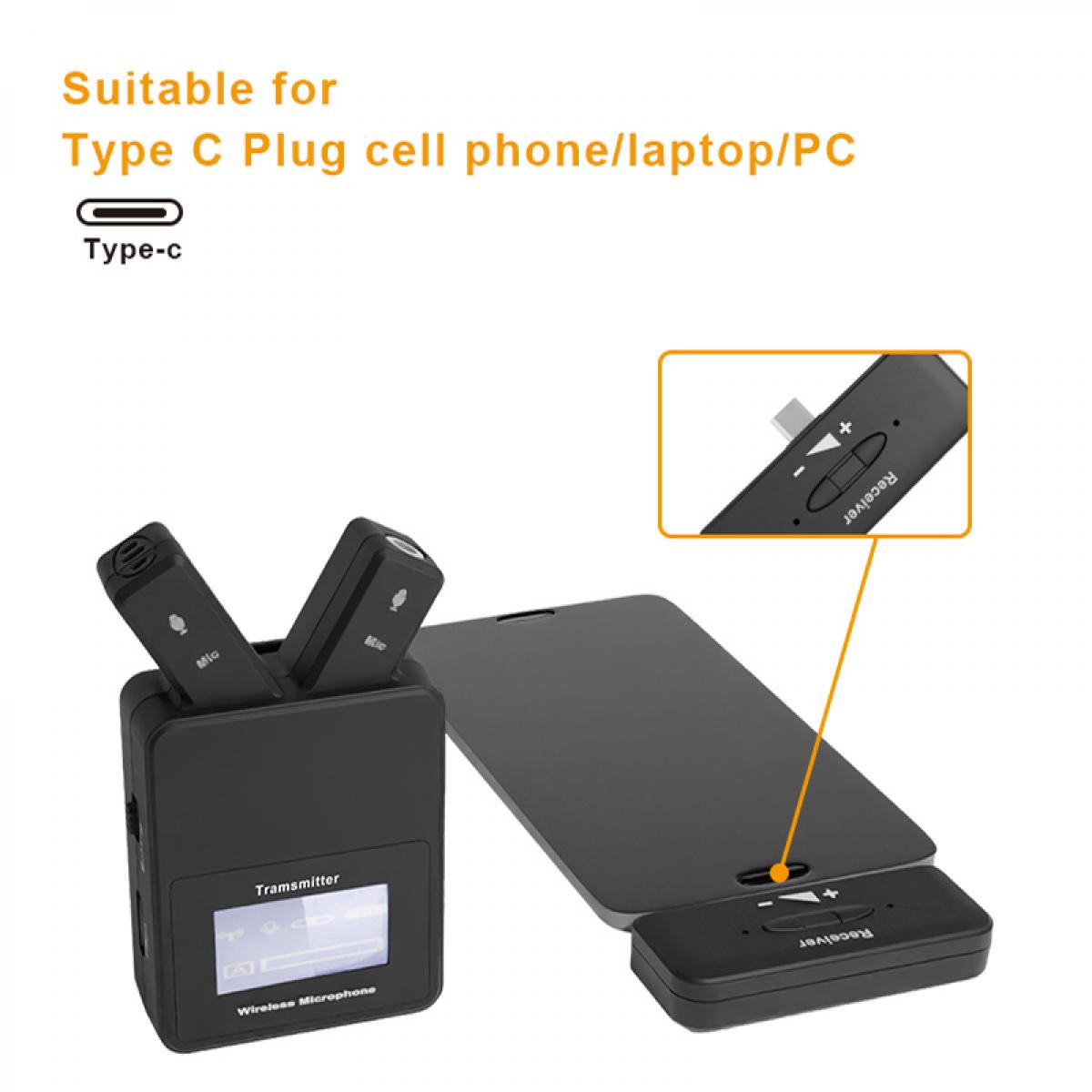 Microfono Lavalier Stereo Wireless Portatile Type-c, Microfono Lavalier  Wireless 2,4ghz Per Registrazione Video Telefonica. Piccolo, A Lunga  Autonomia, Adatto Per Interviste In Diretta All'aperto. Mini Microfono  Lavalier Con Cancellazione Del Rumore