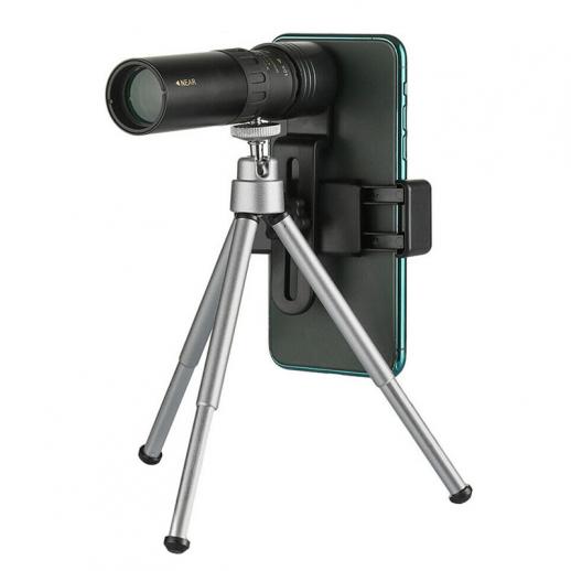 10-300×40 Continuous Zoom Monocular HD Metal Telescopes with Phone Holder & Tripod for Bird Watching Hunting Camping