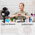 Camera Microphone, Supercardioid 3.5mm Shotgun Mic for Camera, DSLR, iPhone and Android Smartphones, with Shock Mount & Noise Reduction, Compatible with Canon EOS, Nikon, and Sony Cameras, Kentfaith