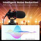 Camera Microphone, Supercardioid 3.5mm Shotgun Mic for Camera, DSLR, iPhone and Android Smartphones, with Shock Mount & Noise Reduction, Compatible with Canon EOS, Nikon, and Sony Cameras, Kentfaith