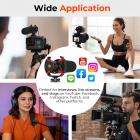 Camera Microphone, Supercardioid 3.5mm Shotgun Mic for Camera, DSLR, iPhone and Android Smartphones, with Shock Mount & Noise Reduction, Compatible with Canon EOS, Nikon, and Sony Cameras, Kentfaith