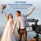 Camera Microphone, Super Cardioid  Shotgun Mic for DSLR Close Interview, Noise Reduction Video Microphone for Canon Nikon Sony Fuji with Windscreen, Compatible with Camera with 3.5mm TRS Plug, Kentfaith