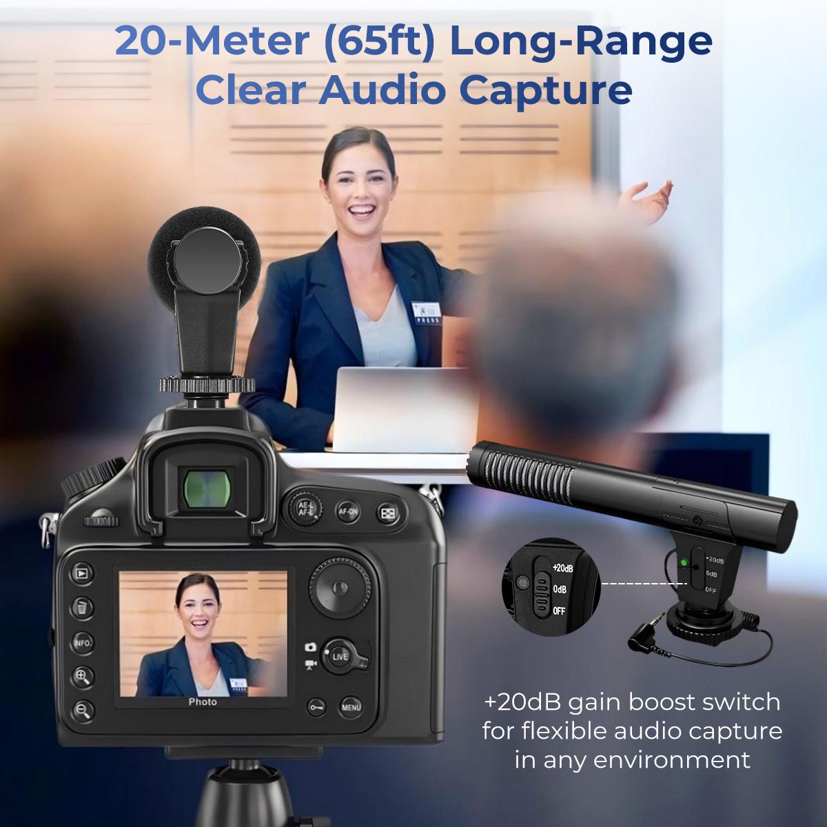 Microphone For Video Camera, 3.5Mm | Kentfaith - KENTFAITH