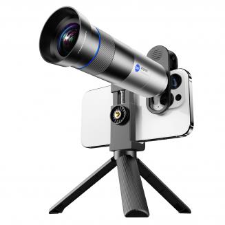 28X Telephoto Lens Kit for iPhone Android 450mm Focal Length with Phone Tripod & Clip