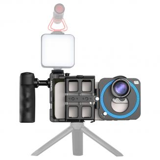 Phone Cage Vlogging Video Rig Kit for iPhone 16 15 14 13 Pro Max Kentfaith