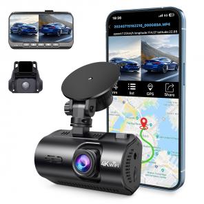 4K Dash Cam Front and Rear with GPS WiFi Night Vision 24H Parking Mode Kentfaith