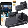 4G LTE Dash Cam Front Inside, Remote Live View, Instant Alert via App, 24/7 Parking Mode, GPS, 1080P IR Night Vision Kentfaith