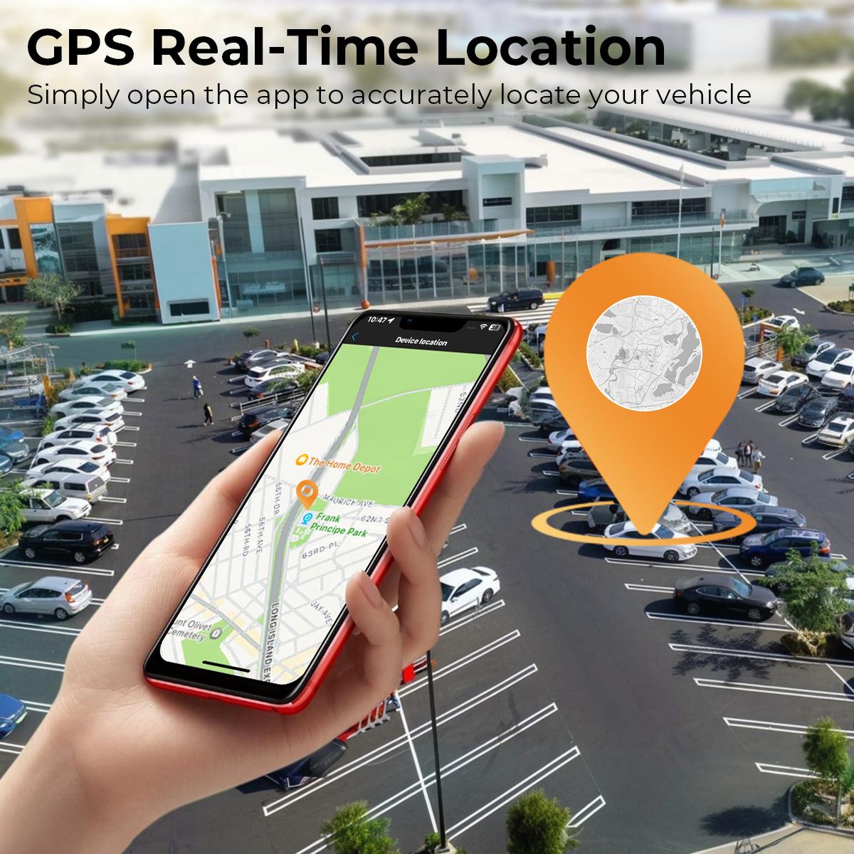 View of 4G LTE Dash Cam Front Inside, Remote Live View, Instant Alert via App ...