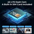 4G LTE Dash Cam Front Camera for Cars, Remote Live-View & Location, Event Video Alarm & Upload to Cloud Storage, 24/7 Parking Mode OBD Power Cable, Kentfaith