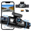 4 Channel Dash Cam, 360° View, 2K Front 1080P Rear Inside Left Right Car Camera, IR Night Vision, WDR, 5G WiFi,  24H Parking Mode, G-Sensor, OBD Cable Included, Kentfaith