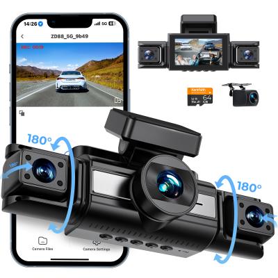 4 Channel Dash Cam, 360° View, 2K Front 1080P Rear Inside Left Right Car Camera, IR Night Vision, WDR, 5G WiFi,  24H Parking Mode, G-Sensor, OBD Cable Included, Kentfaith