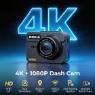 4K Dash Cam Front and Rear with GPS, 5G WiFi, Starlight Night Vision, G-Sensor, 24H Parking Mode Kentfaith