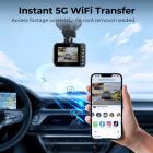 4K Dash Cam Front and Rear with GPS, 5G WiFi, Starlight Night Vision, G-Sensor, 24H Parking Mode Kentfaith
